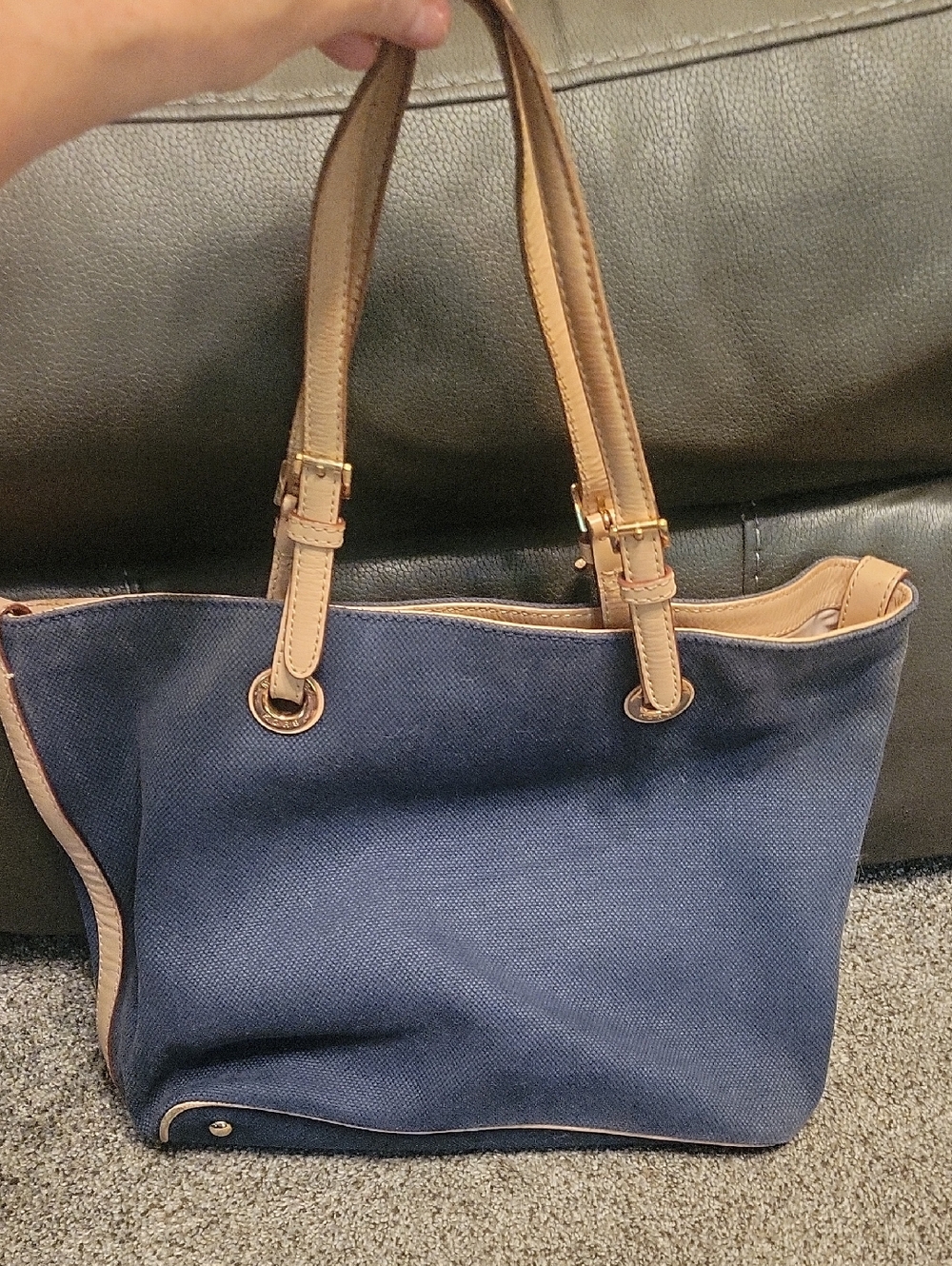 Michael Kors Navy Canvas Bag